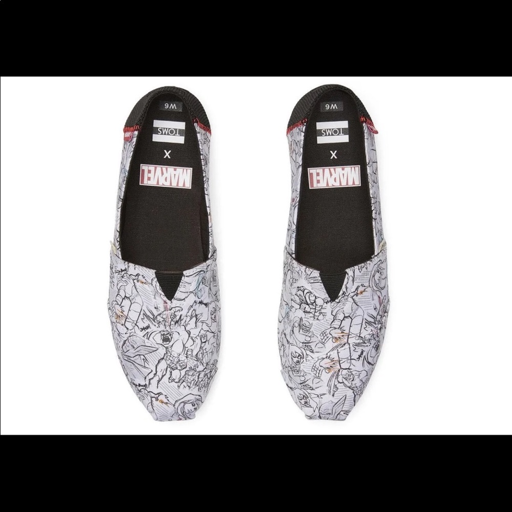 Womens TOMS MARVEL Printed Alpargata sz7.5